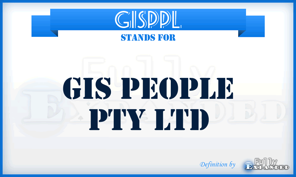 GISPPL - GIS People Pty Ltd