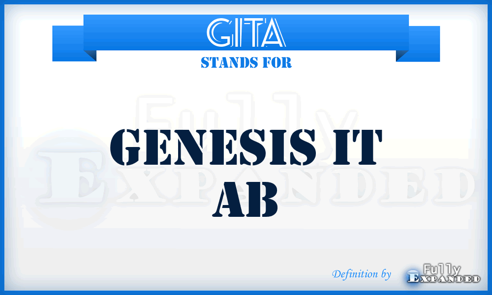 GITA - Genesis IT Ab