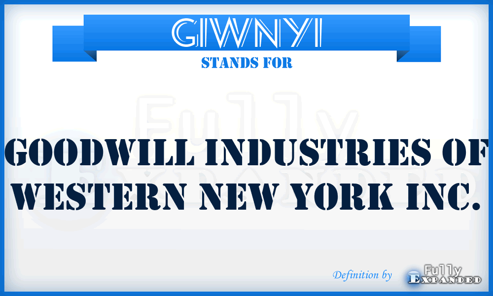 GIWNYI - Goodwill Industries of Western New York Inc.