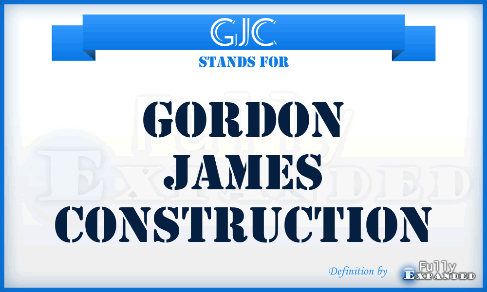 GJC - Gordon James Construction