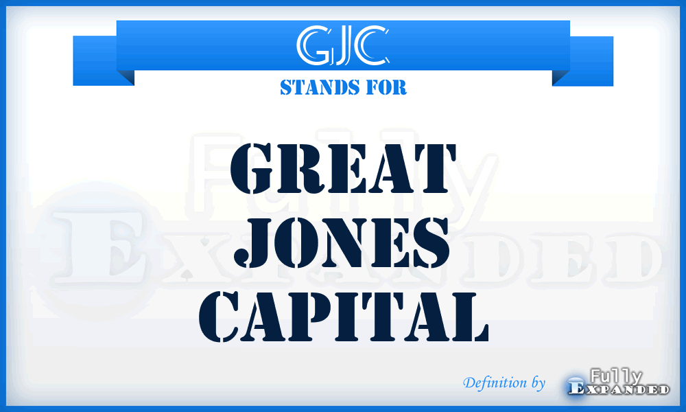 GJC - Great Jones Capital
