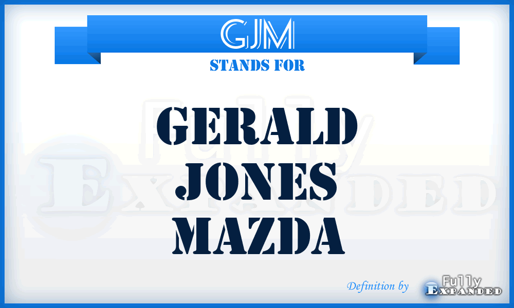 GJM - Gerald Jones Mazda