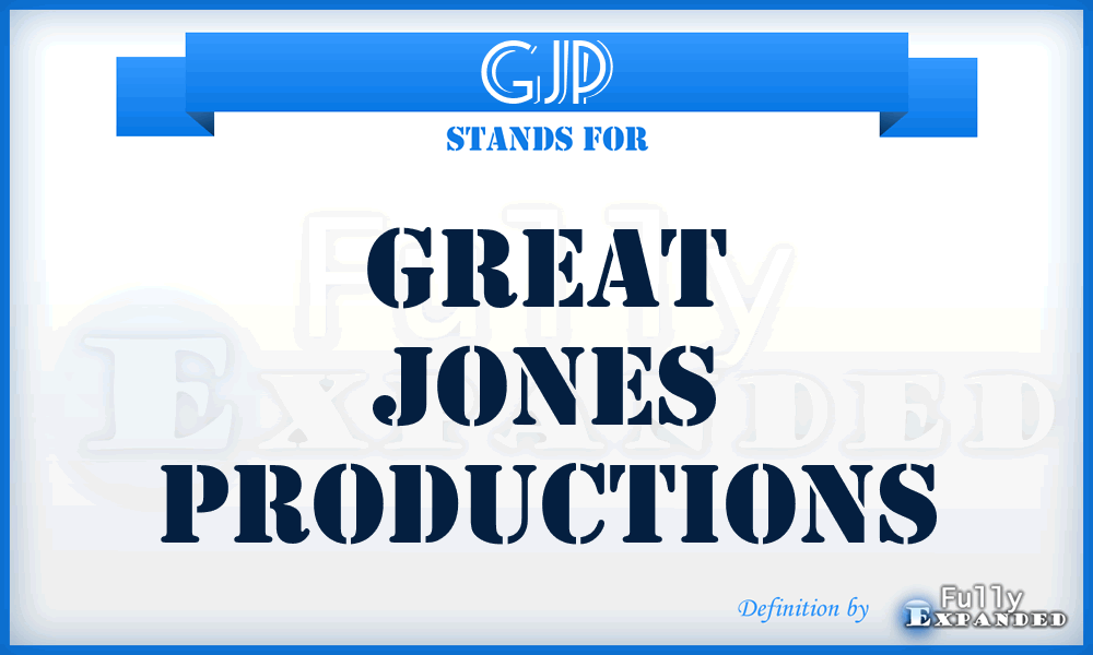 GJP - Great Jones Productions