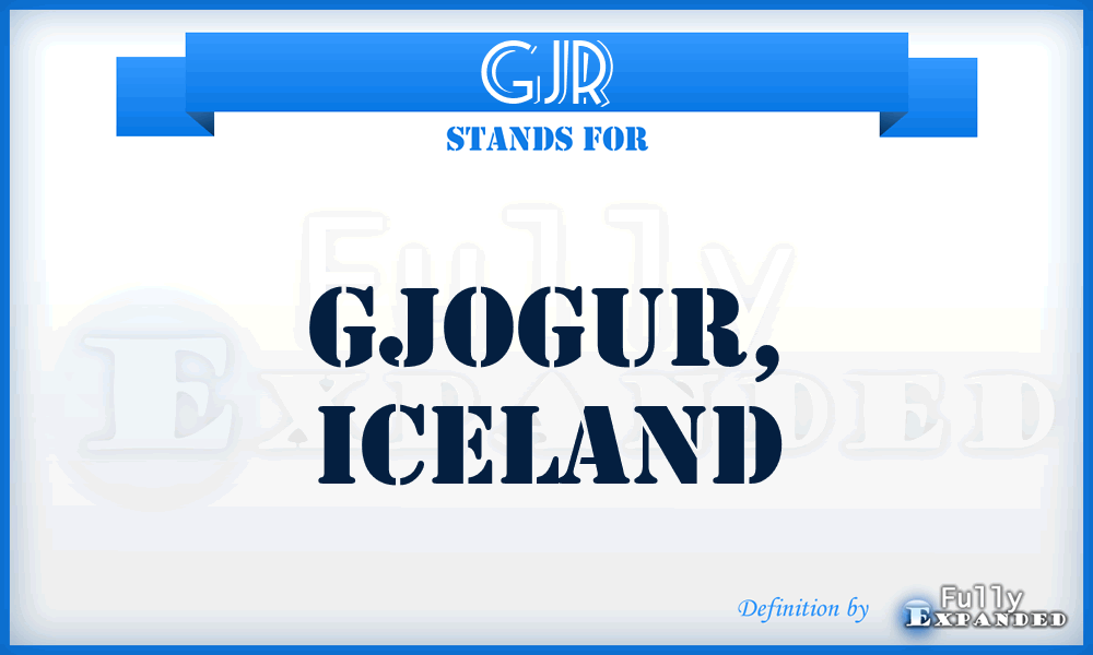 GJR - Gjogur, Iceland