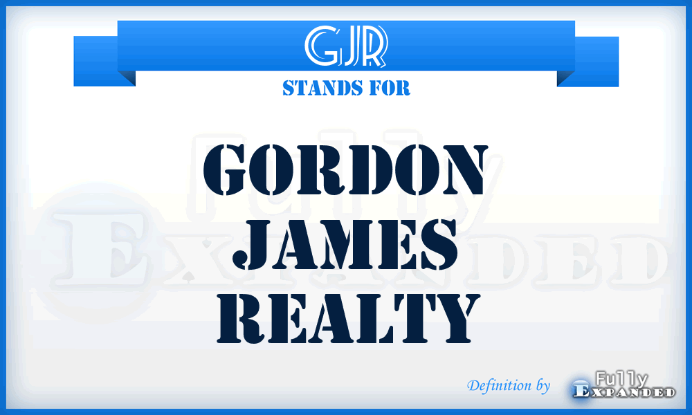 GJR - Gordon James Realty