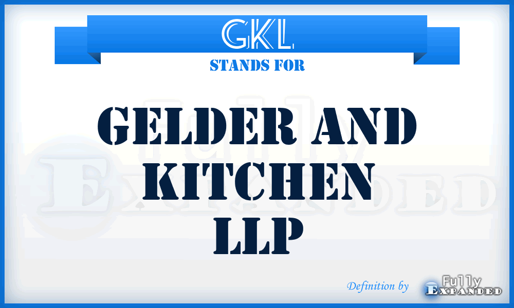 GKL - Gelder and Kitchen LLP