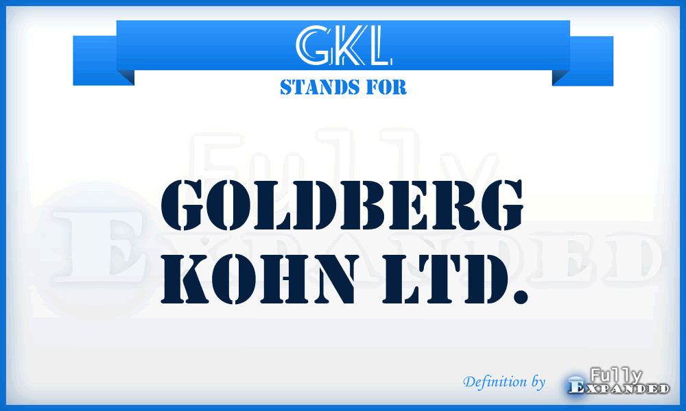 GKL - Goldberg Kohn Ltd.