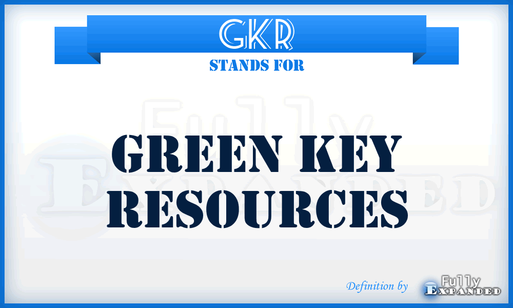 GKR - Green Key Resources