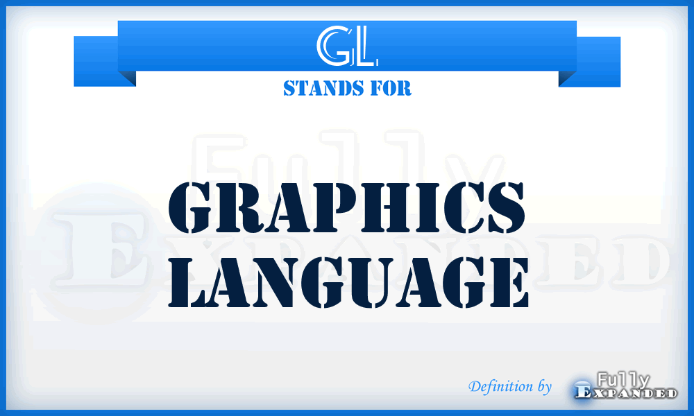 GL - Graphics Language