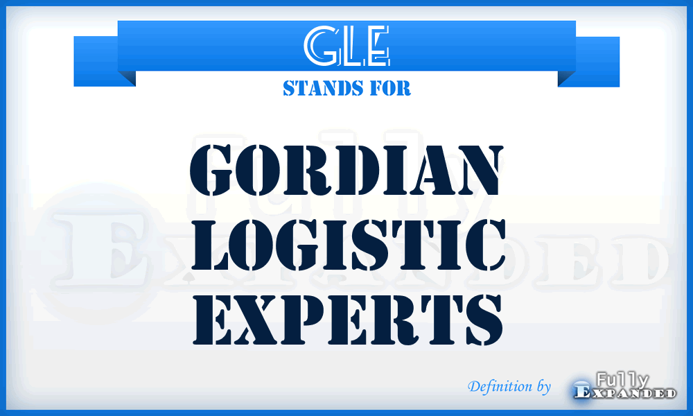 GLE - Gordian Logistic Experts