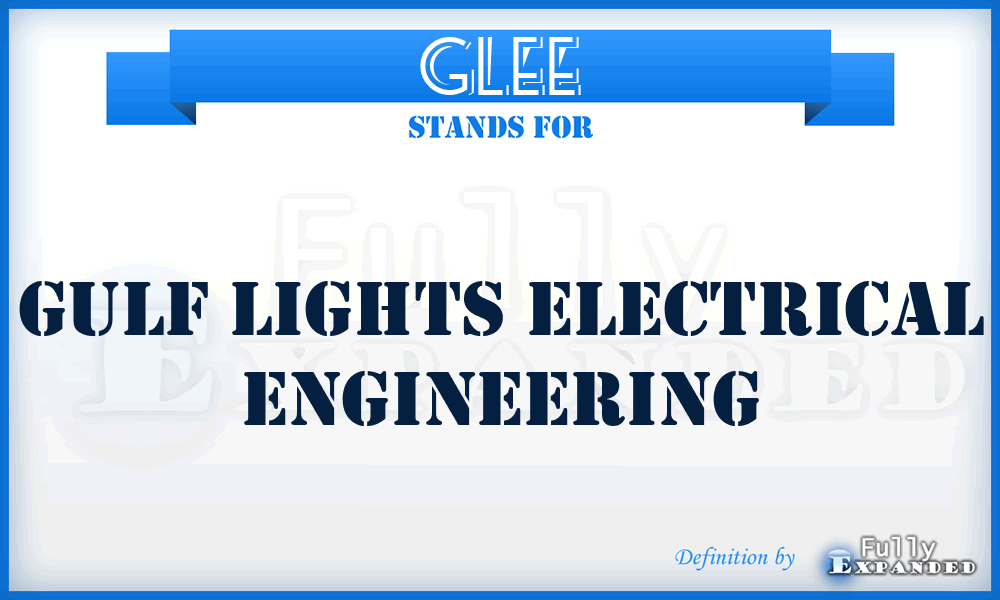 GLEE - Gulf Lights Electrical Engineering