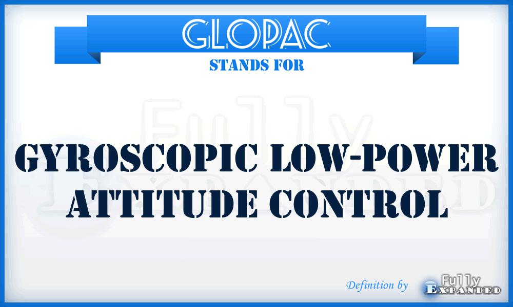 GLOPAC - Gyroscopic LOw-Power Attitude Control