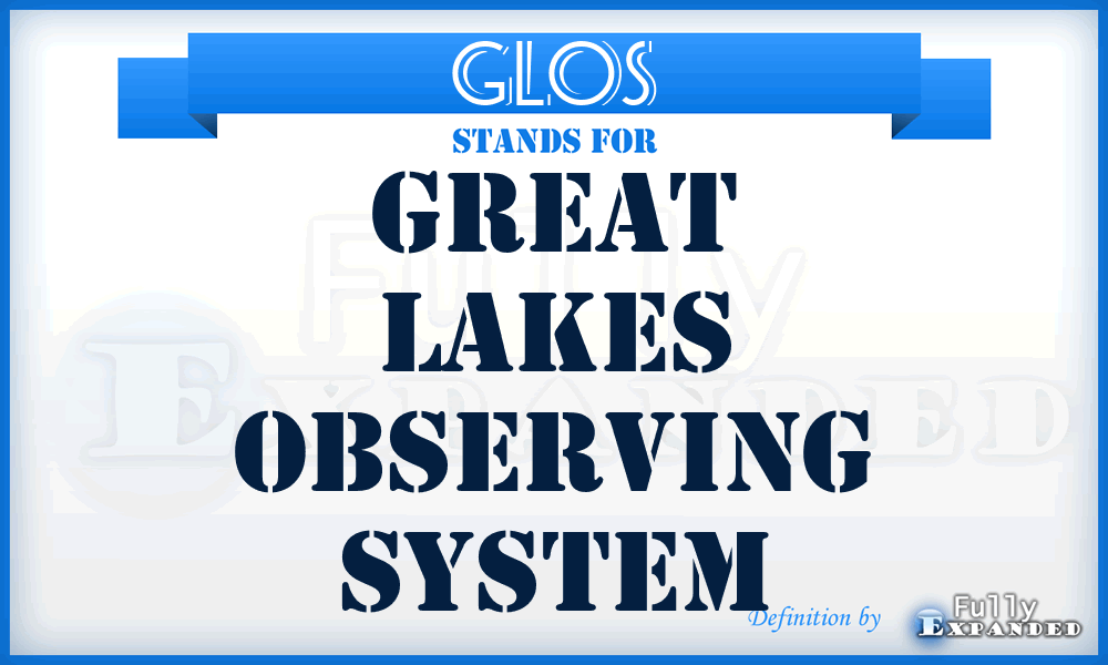 GLOS - Great Lakes Observing System