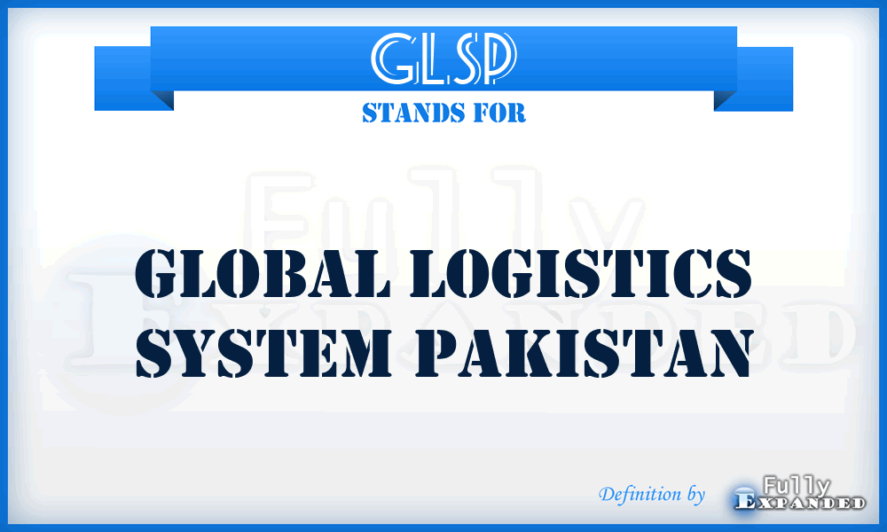 GLSP - Global Logistics System Pakistan