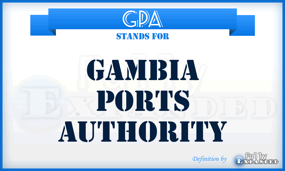 GPA - Gambia Ports Authority