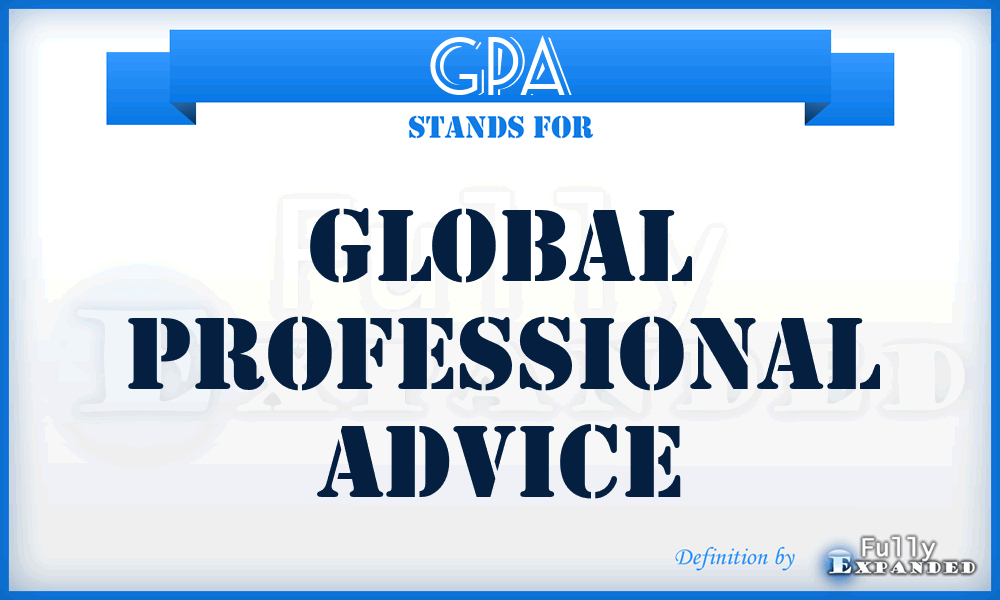 GPA - Global Professional Advice
