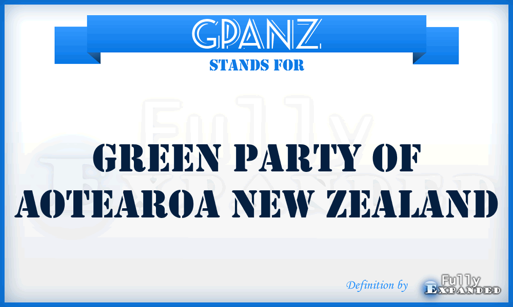 GPANZ - Green Party of Aotearoa New Zealand