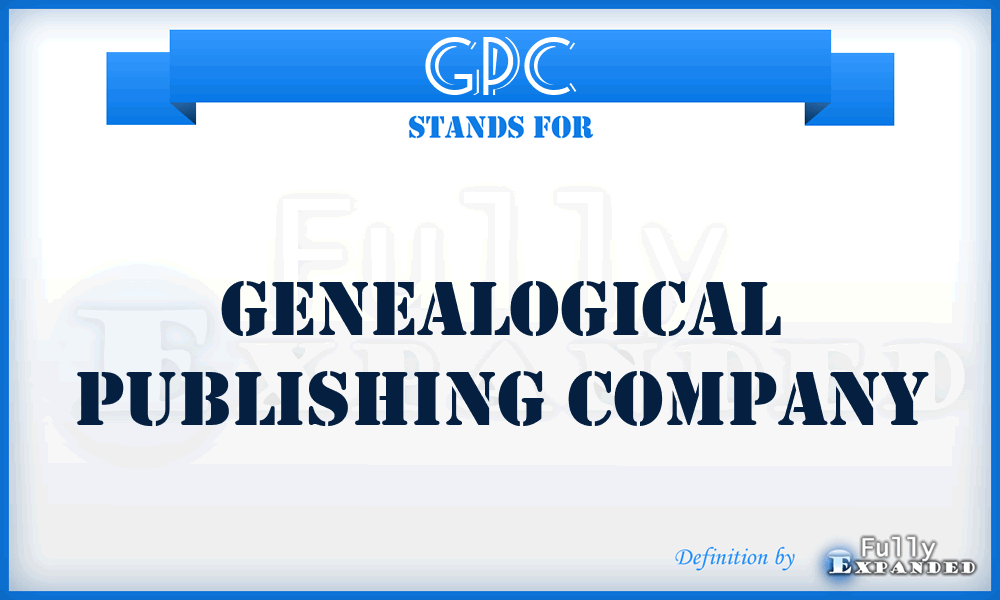 GPC - Genealogical Publishing Company