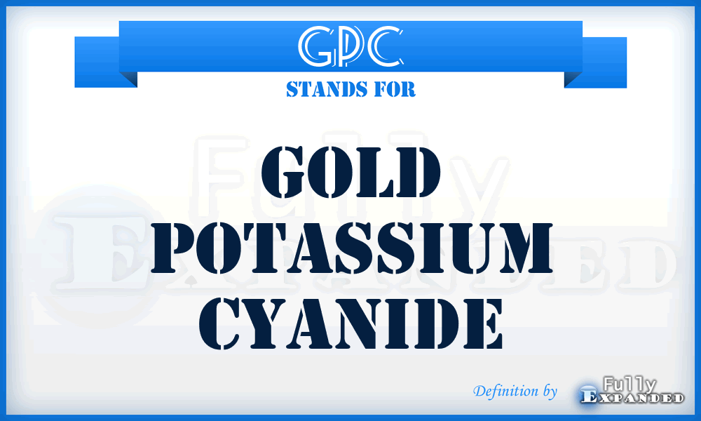 GPC - Gold Potassium Cyanide