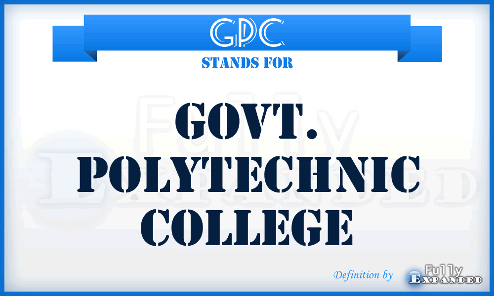 GPC - Govt. Polytechnic College