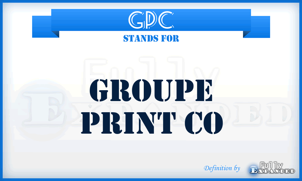 GPC - Groupe Print Co