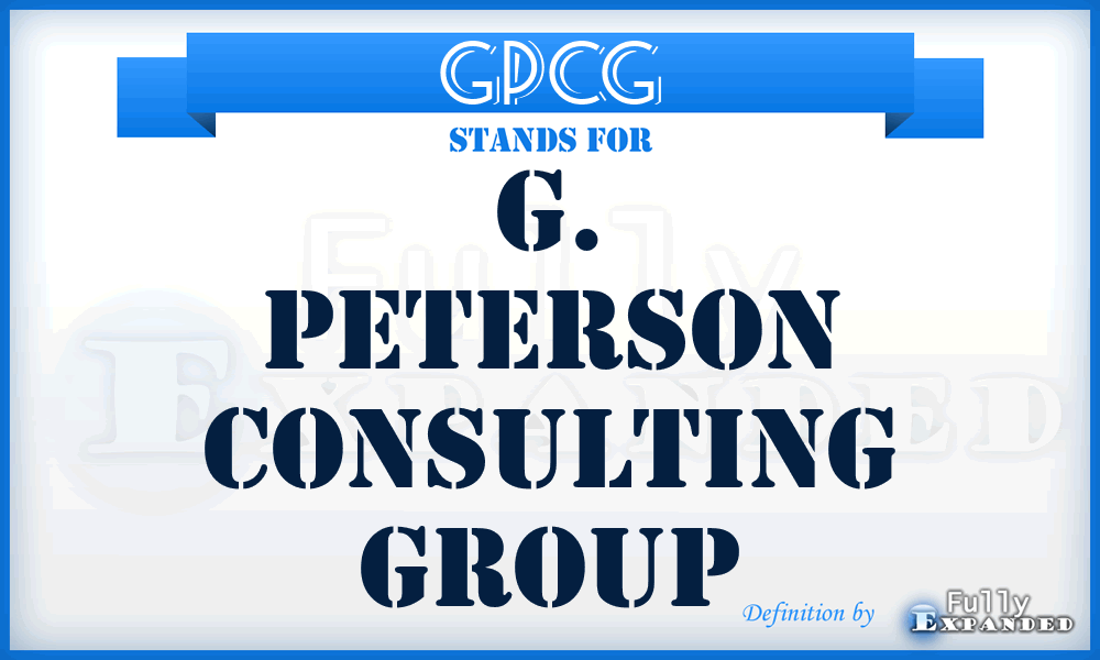 GPCG - G. Peterson Consulting Group