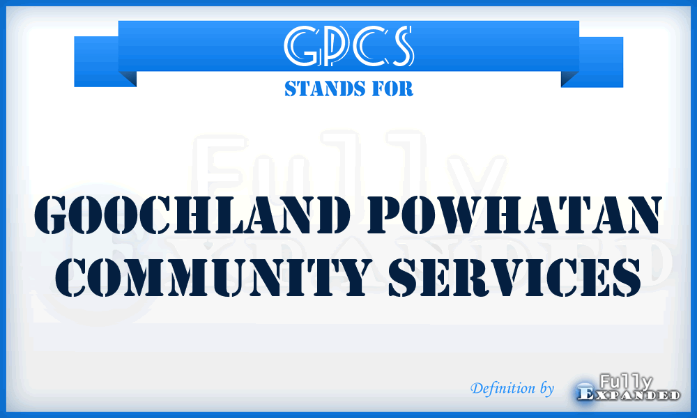 GPCS - Goochland Powhatan Community Services