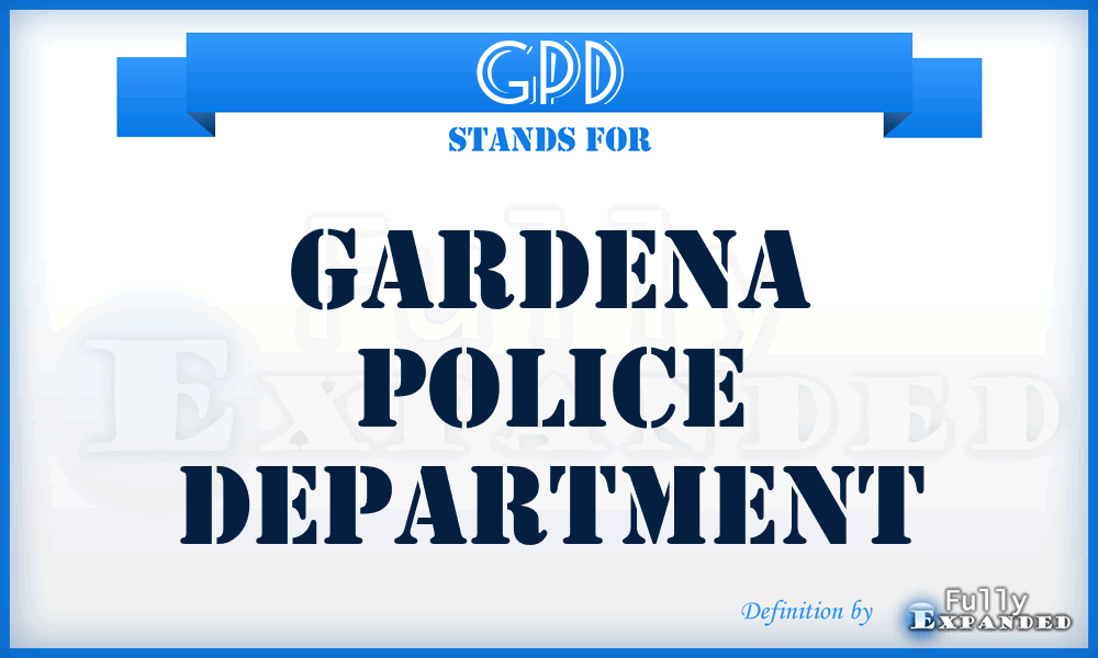 GPD - Gardena Police Department