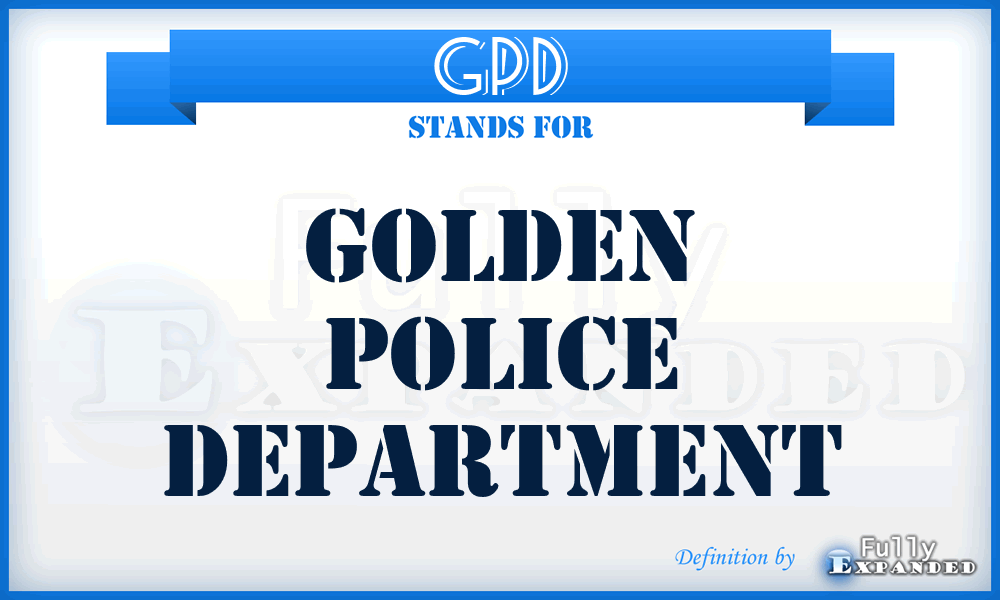 GPD - Golden Police Department