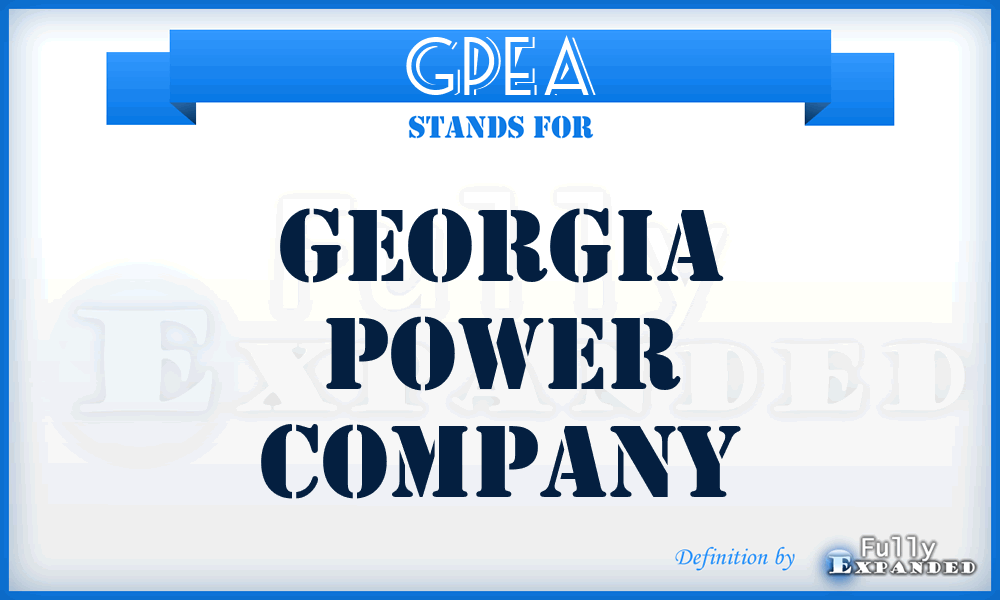 GPE^A - Georgia Power Company