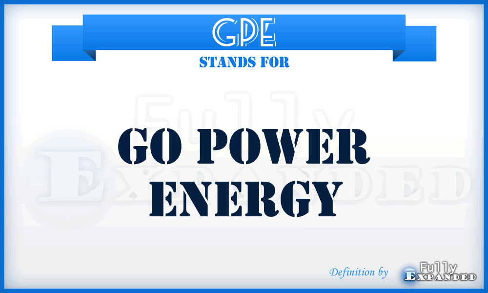 GPE - Go Power Energy