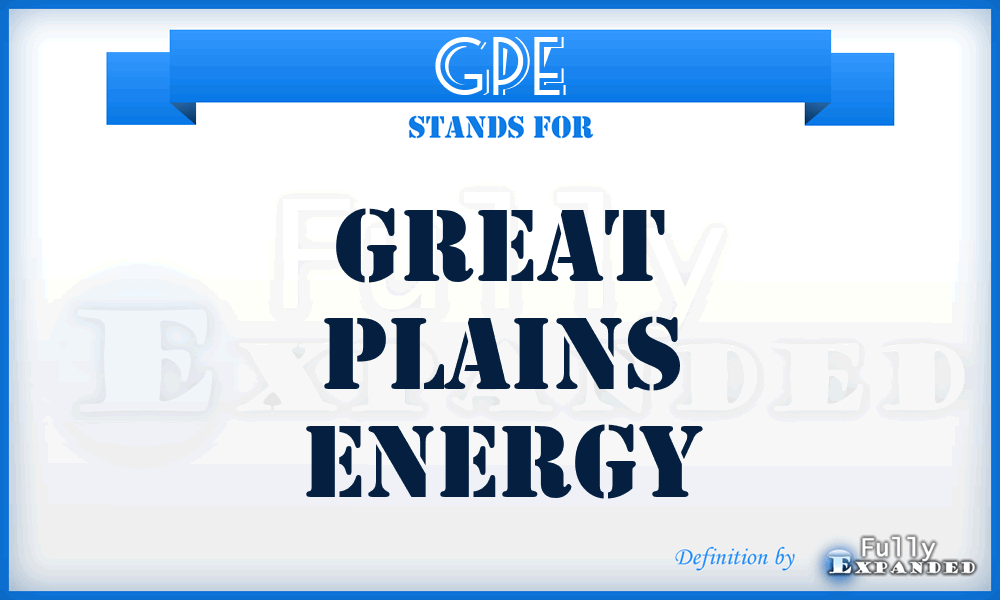 GPE - Great Plains Energy