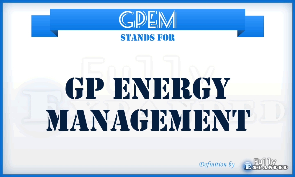 GPEM - GP Energy Management