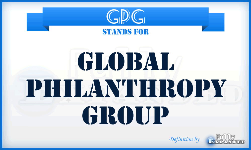 GPG - Global Philanthropy Group