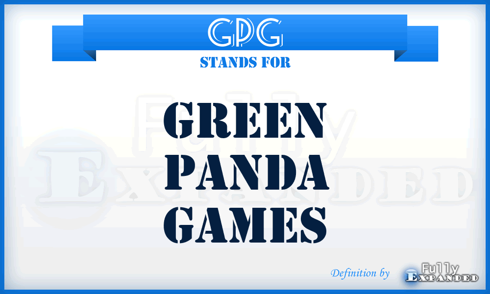 GPG - Green Panda Games