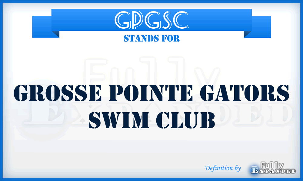 GPGSC - Grosse Pointe Gators Swim Club