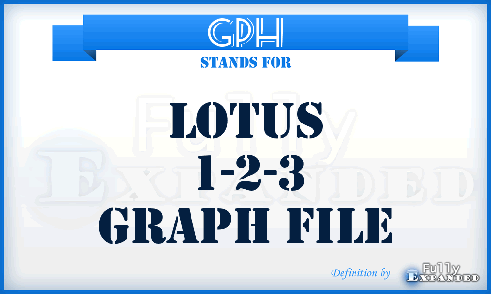 GPH - Lotus 1-2-3 Graph file