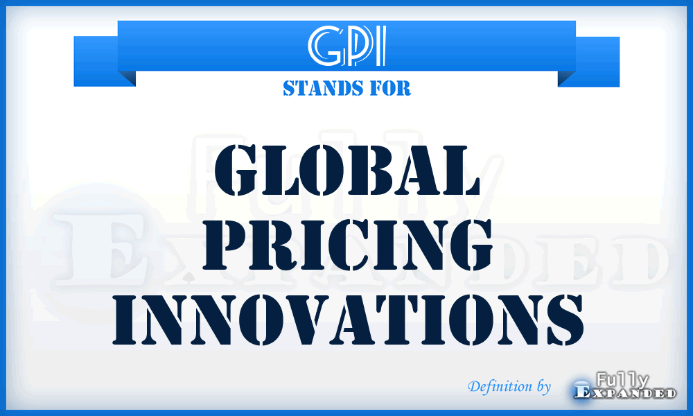 GPI - Global Pricing Innovations