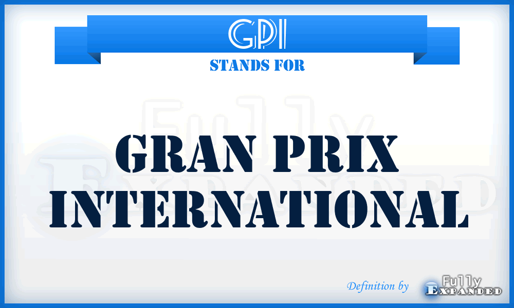 GPI - Gran Prix International