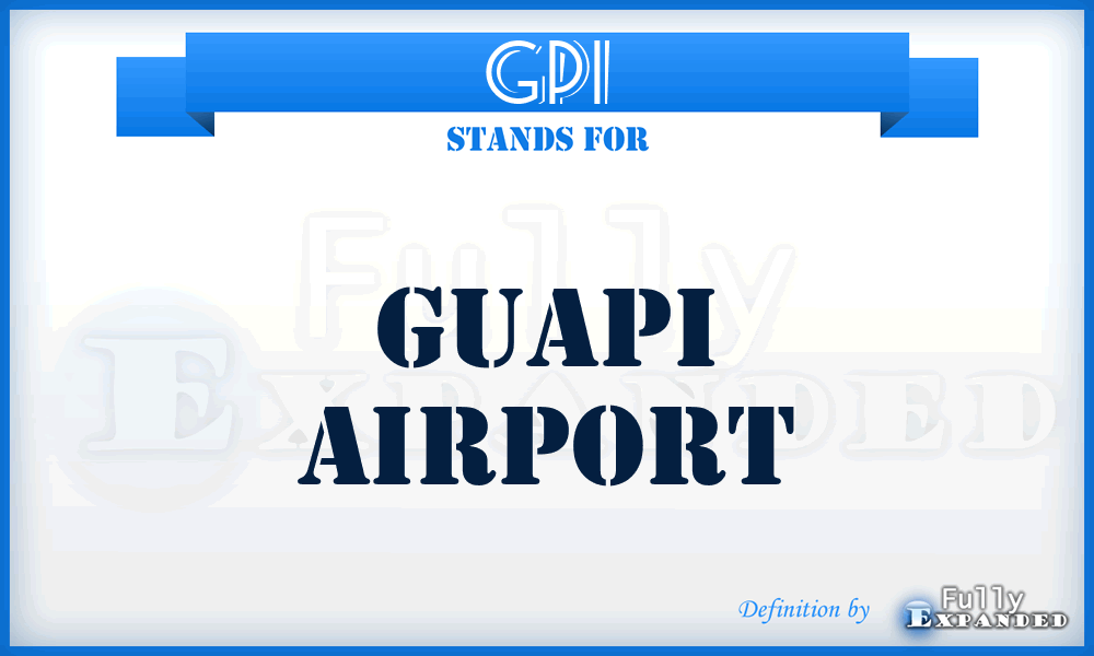 GPI - Guapi airport