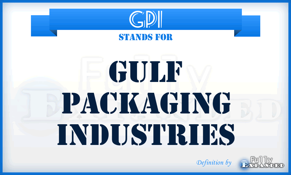 GPI - Gulf Packaging Industries