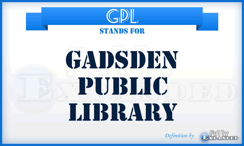 GPL - Gadsden Public Library