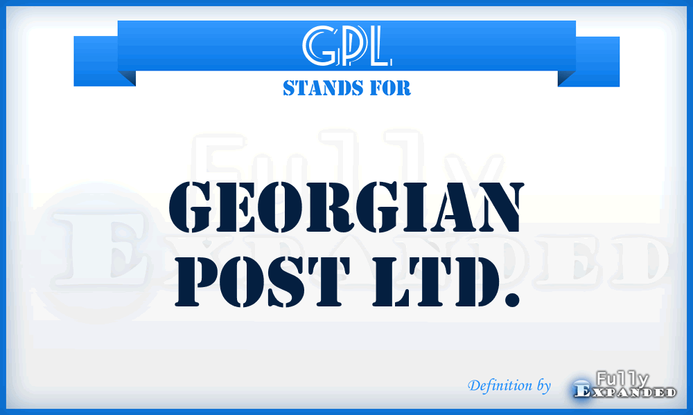 GPL - Georgian Post Ltd.