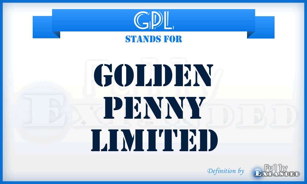 GPL - Golden Penny Limited