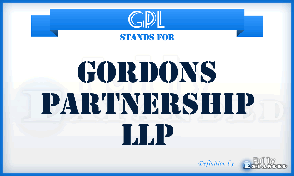 GPL - Gordons Partnership LLP