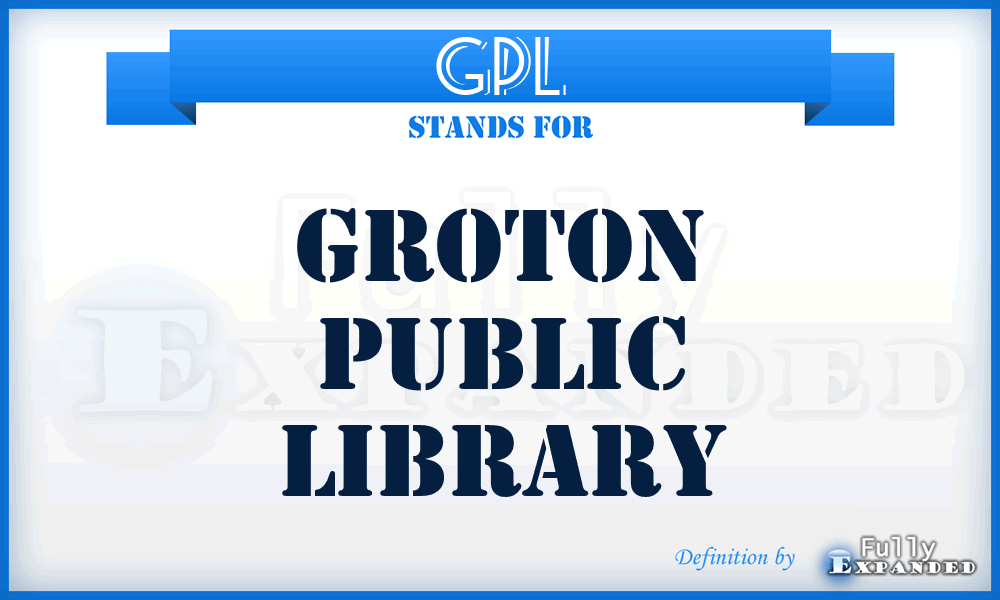 GPL - Groton Public Library