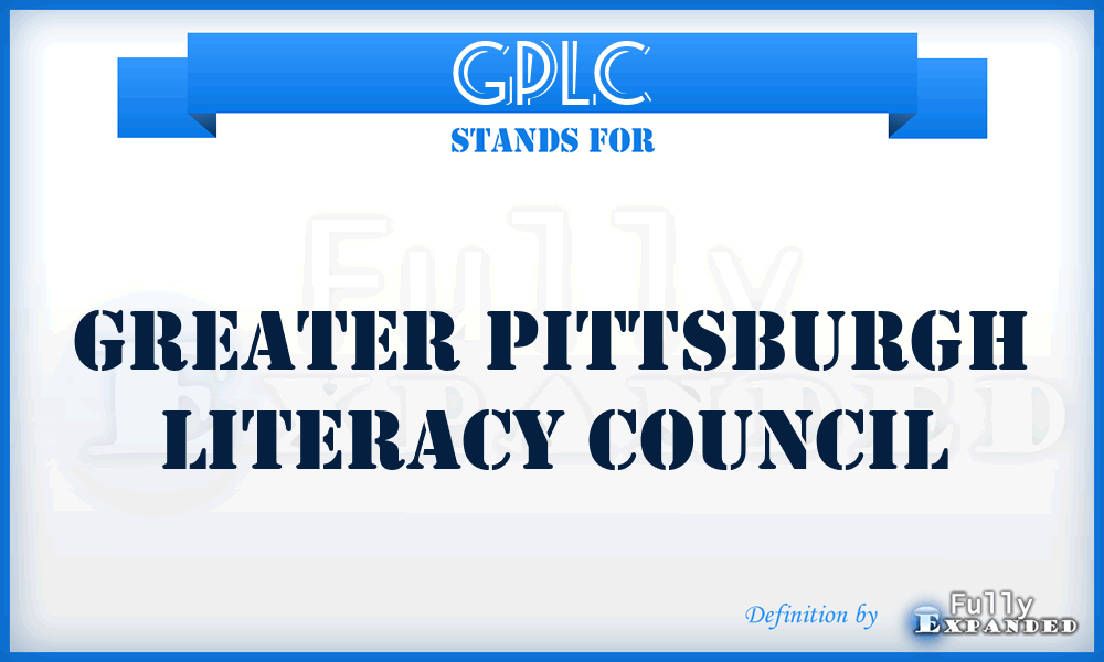 GPLC - Greater Pittsburgh Literacy Council