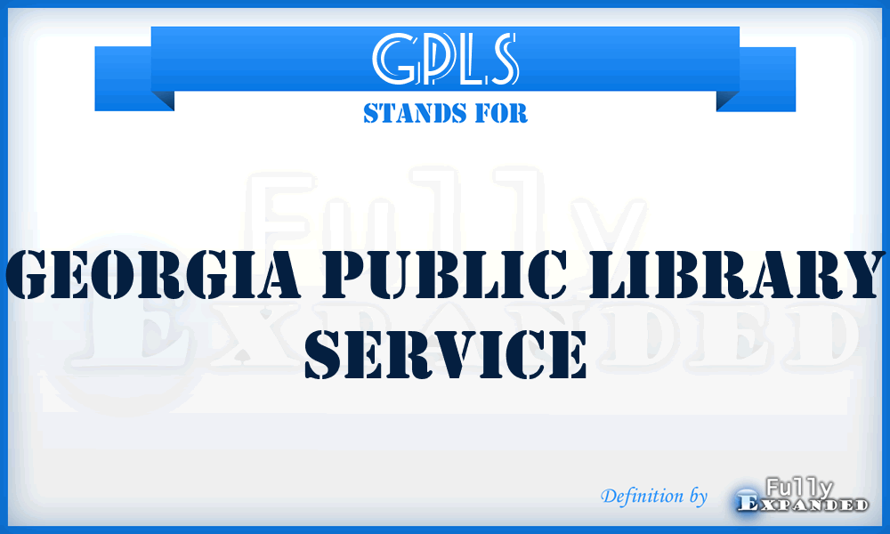 GPLS - Georgia Public Library Service