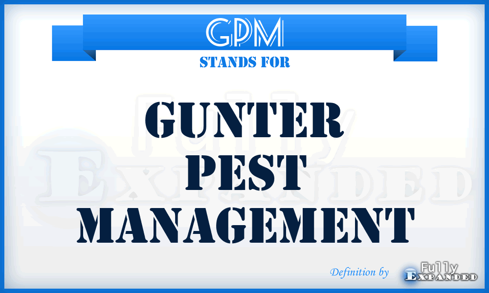 GPM - Gunter Pest Management