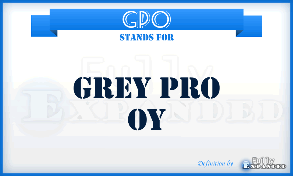 GPO - Grey Pro Oy